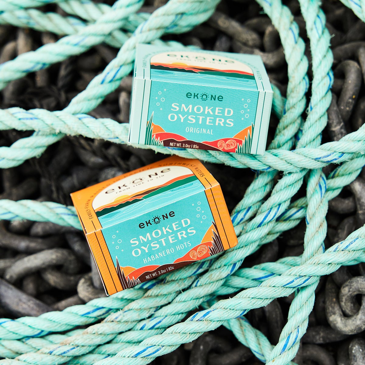 Ekone smoked oysters canned assortment