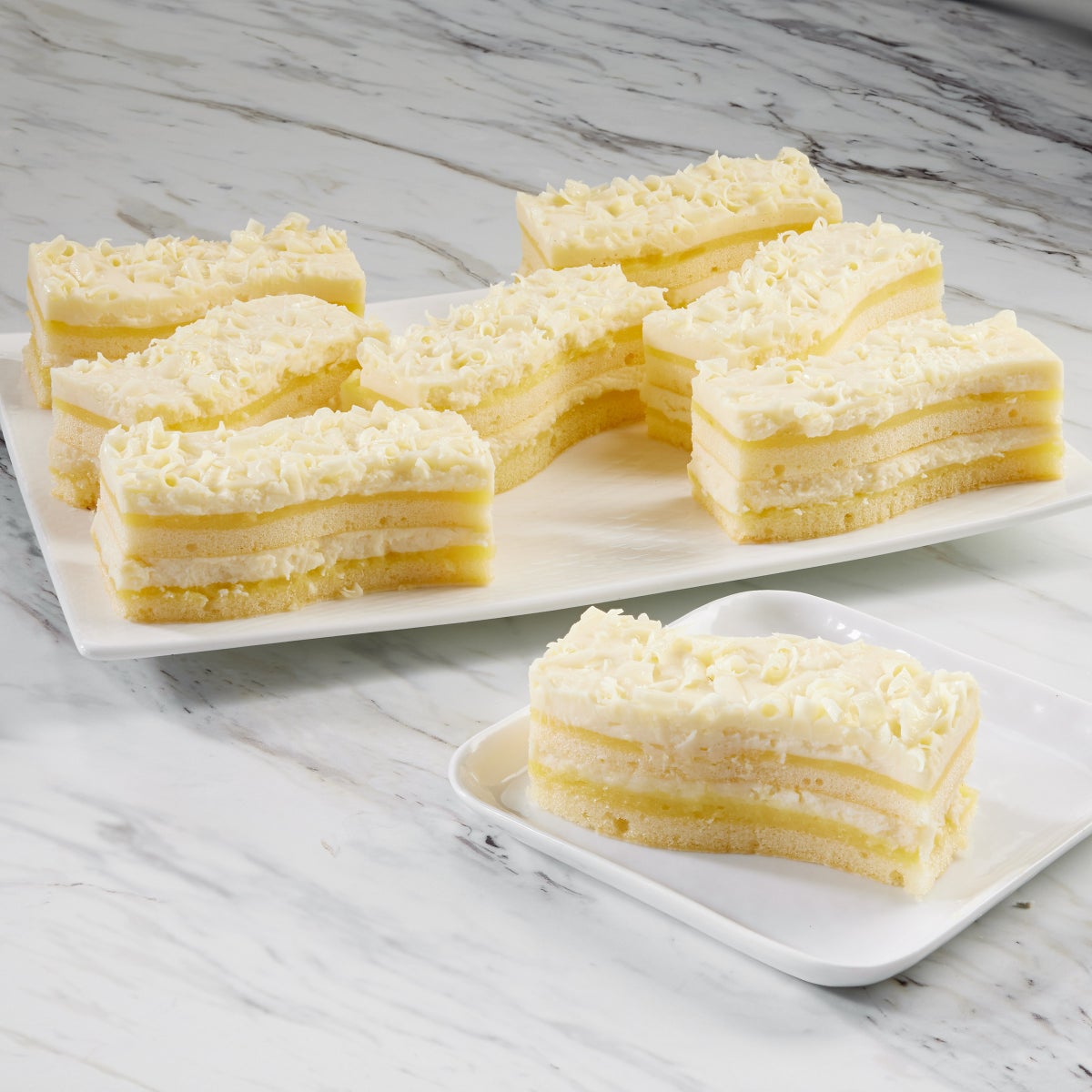 Classic Cake Limoncello sizzle-cut cake with lemon layers