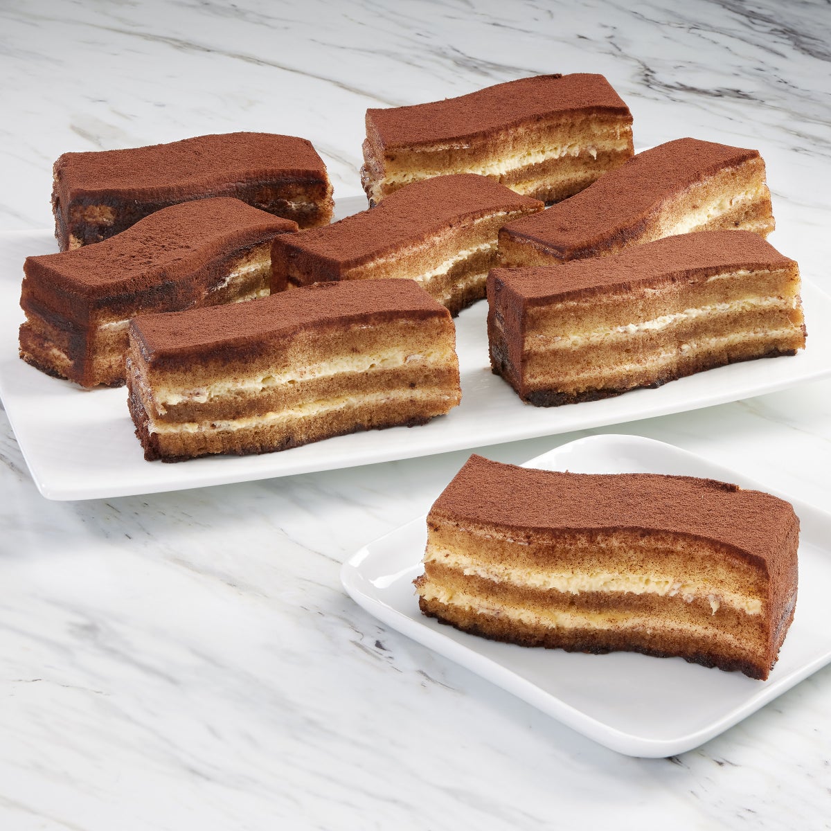 Classic Cake tiramisu sizzle-cut cake with 8 pieces