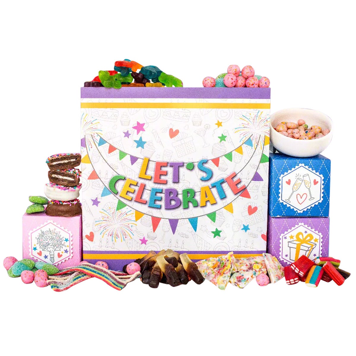 Holiday-style Sugar Plum gift box with sweets