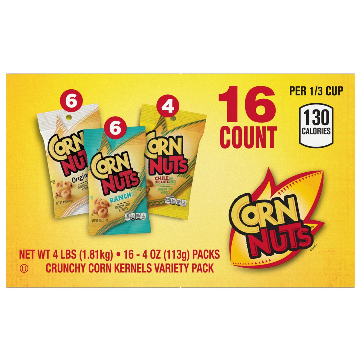 CornNuts variety pack pantry snack with single-serve bags