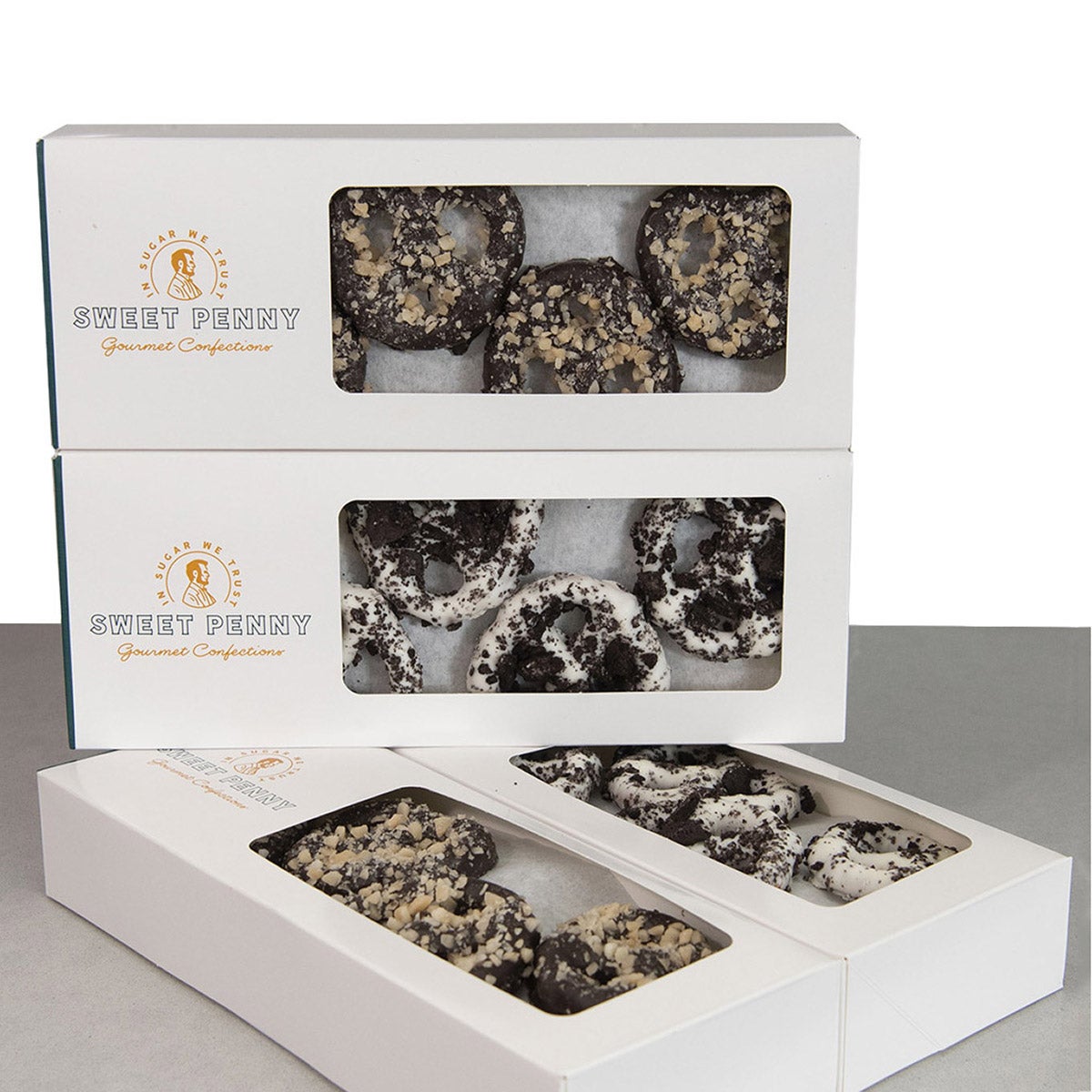64 oz pretzel gift assortment with 60-count