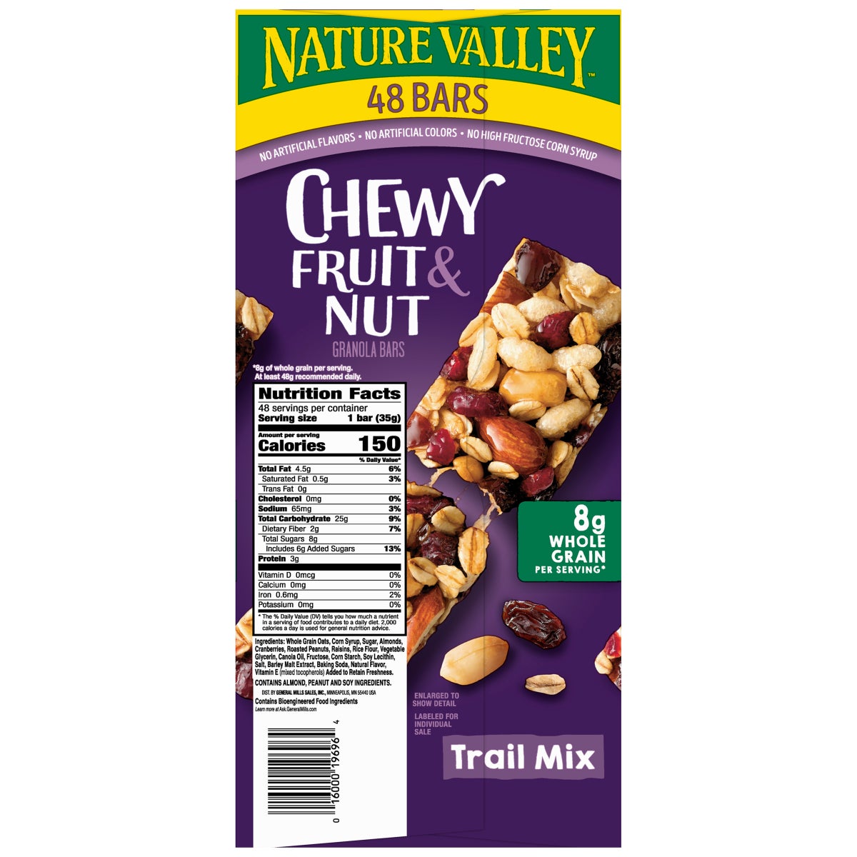 Individually wrapped Nature Valley chewy snack bars