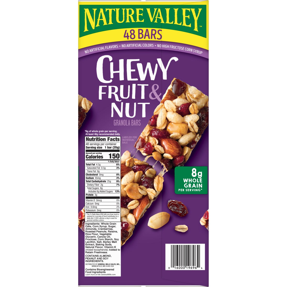 Nature Valley fruit and nut granola bars with almonds