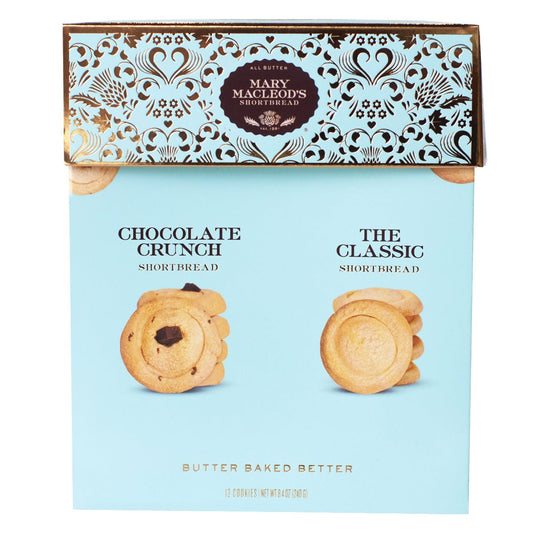 Assorted all-butter shortbread cookies gift box