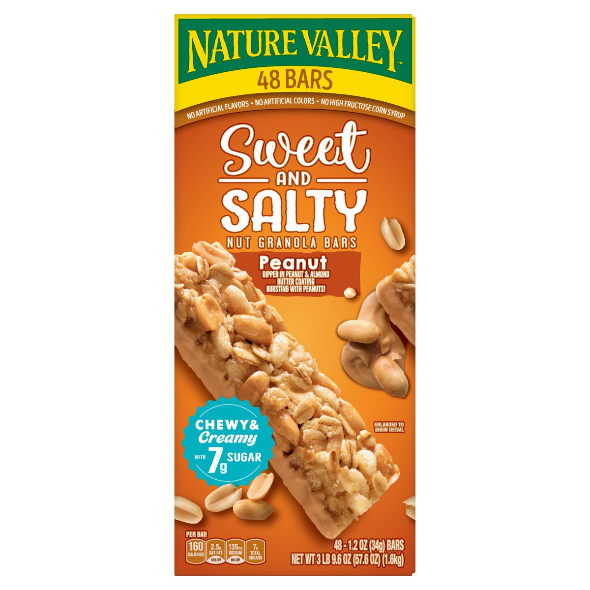 Nature Valley sweet and salty peanut granola bars 48 count