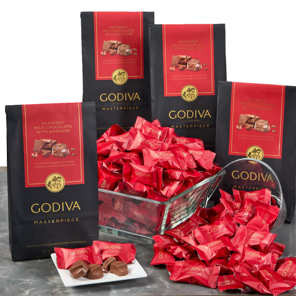 Godiva milk chocolate ganache 4-pack candy
