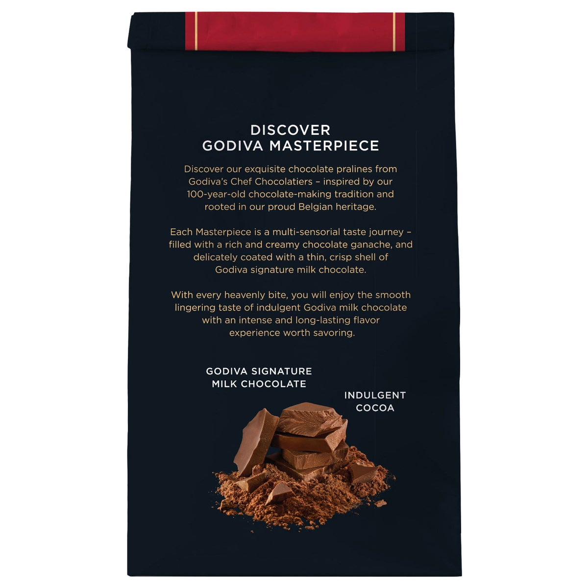 Godiva Masterpiece milk chocolate ganache bag