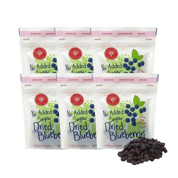 Cherry Bay Orchards no-added-sugar dried blueberries 6-pack