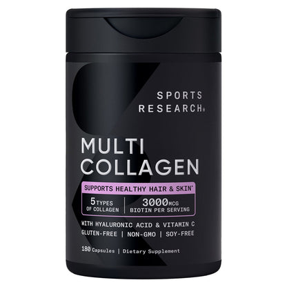 Sports Research Multi Collagen 180 capsules bottle