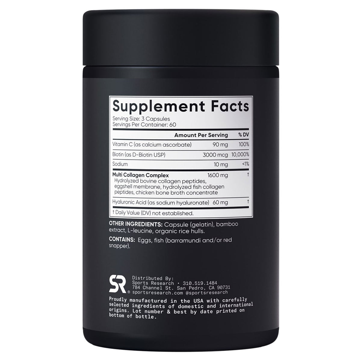 Sports Research multi collagen dietary supplement