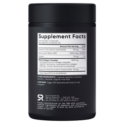 Sports Research multi collagen dietary supplement