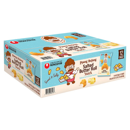 Nongshim salted butter roll snack 12-count pack