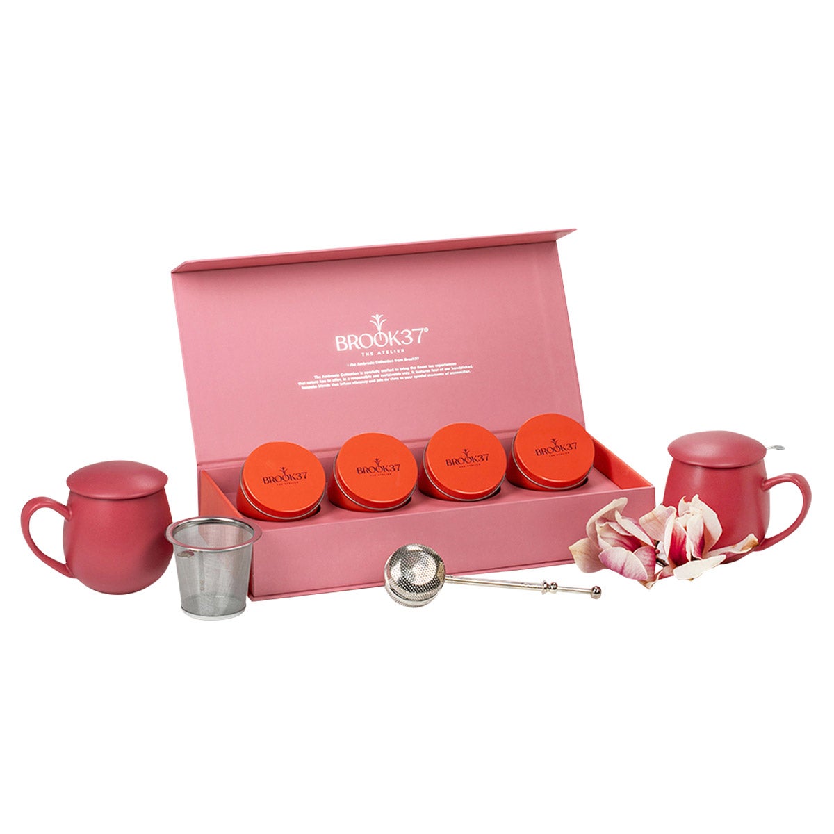 Brook 37 Amore tea gift box set with loose leaf tins