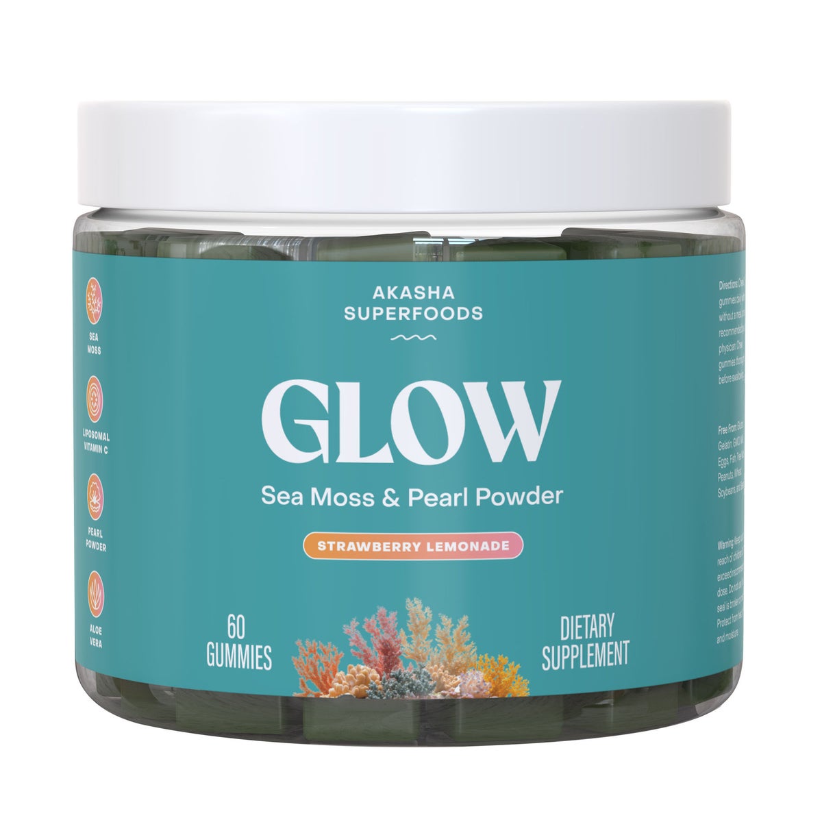 Akasha Superfoods supplement gummies front label