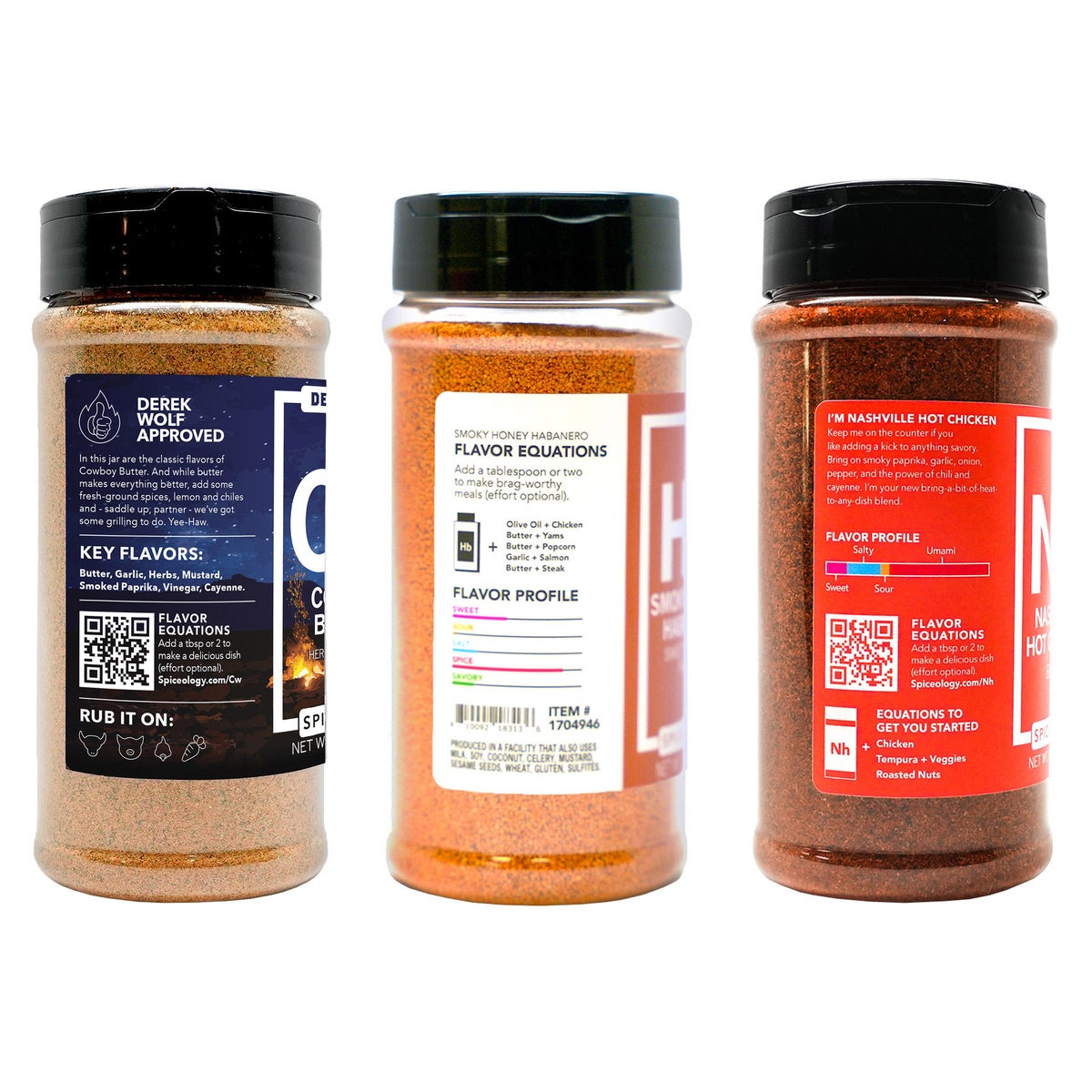 Spiceology all-purpose rub set with three flavors