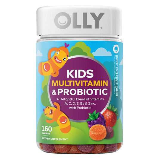 OLLY Kids Multivitamin and Probiotic gummies bottle
