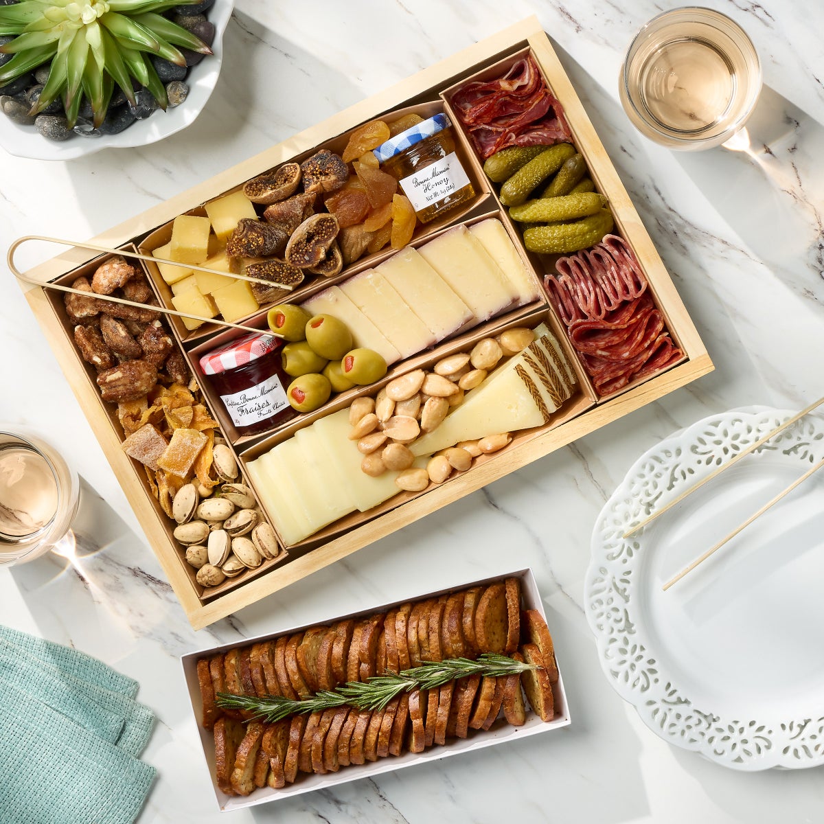 Luxe Bites classic ready-to-eat charcuterie board assortment