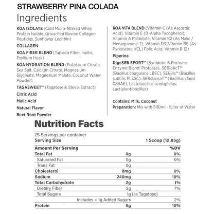 Koa Mana powdered hydration drink mix packaging