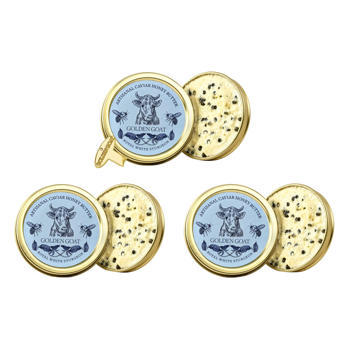 Golden Goat artisanal honey caviar butter 3-pack