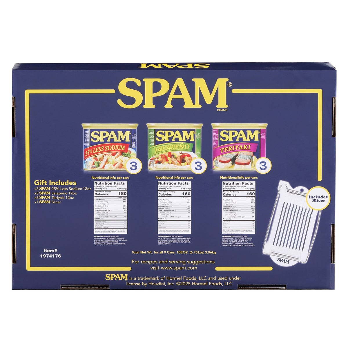 SPAM branded slicer included in gift set