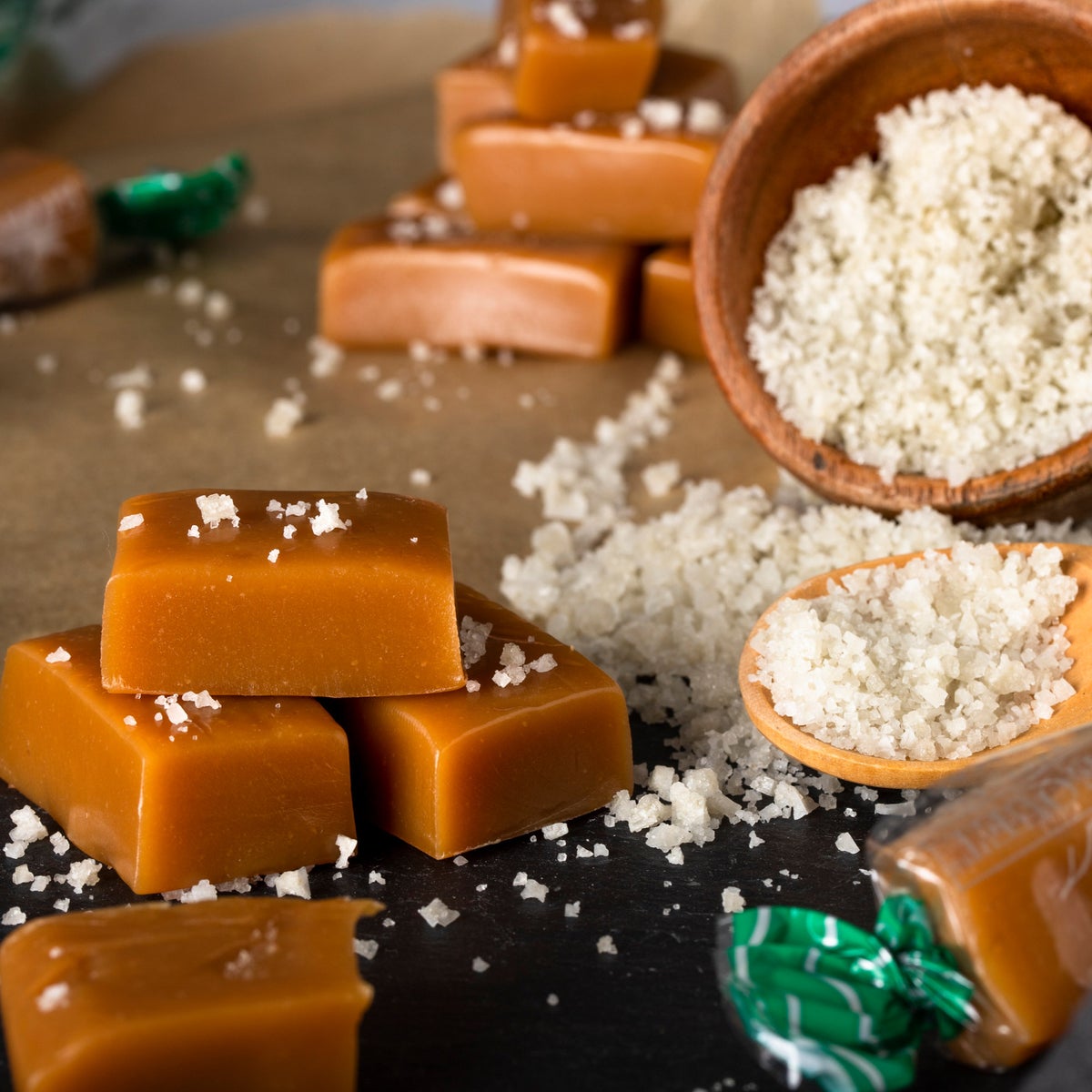 Bequet sea salt caramels re-sealable pouch