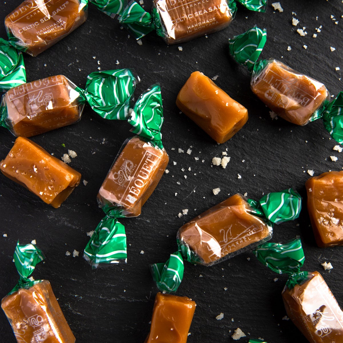 Premium sea salt caramels snack pack