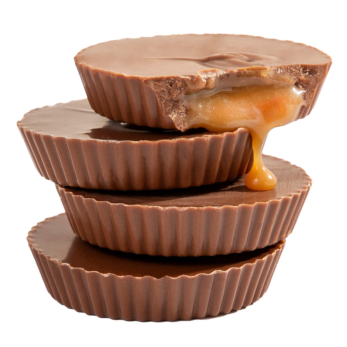 Individually wrapped Bequet caramel cups candy