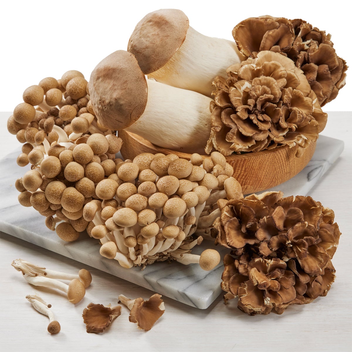 Chef's blend cultivated mushrooms in mixed varieties