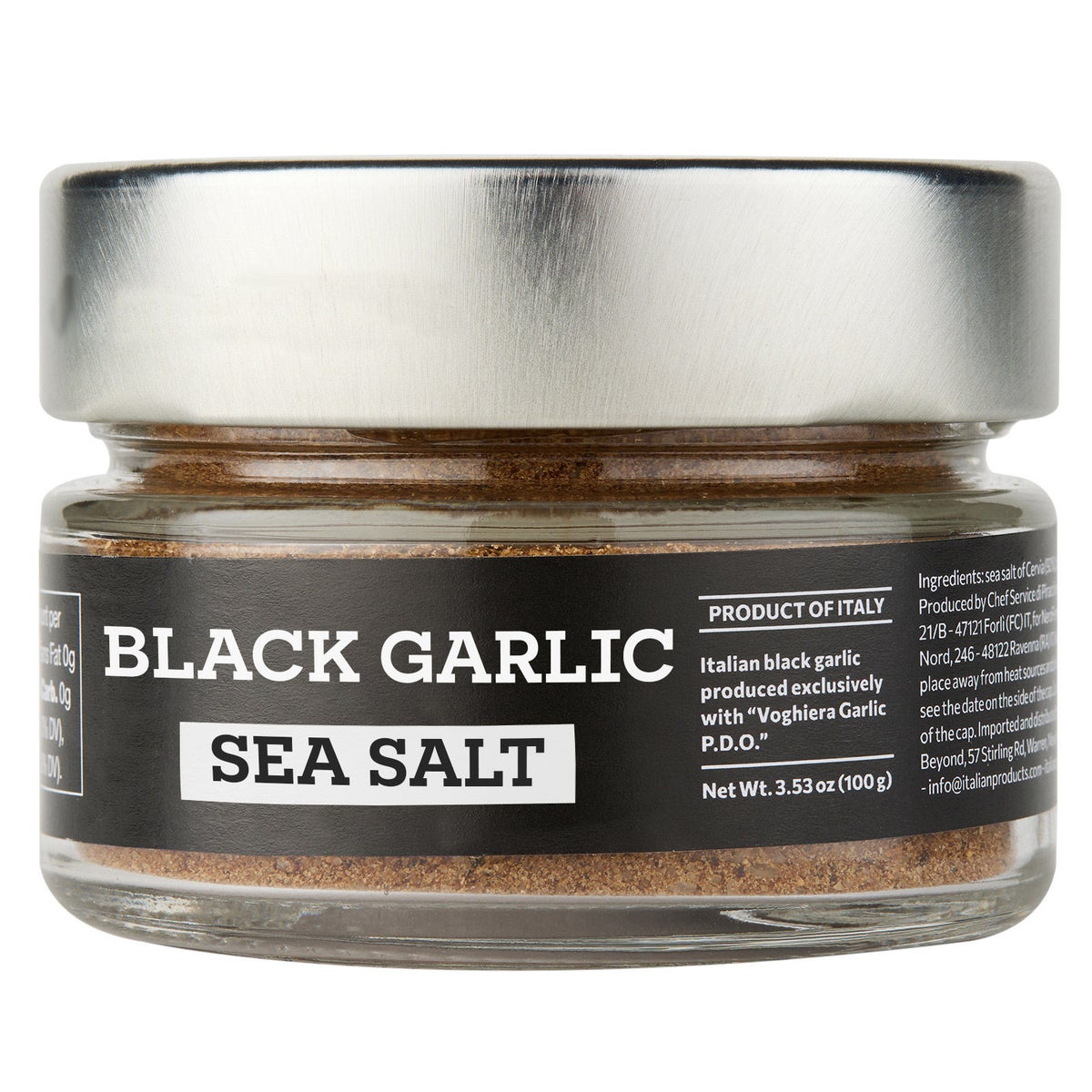 Black garlic sea salt by Nero Fermento