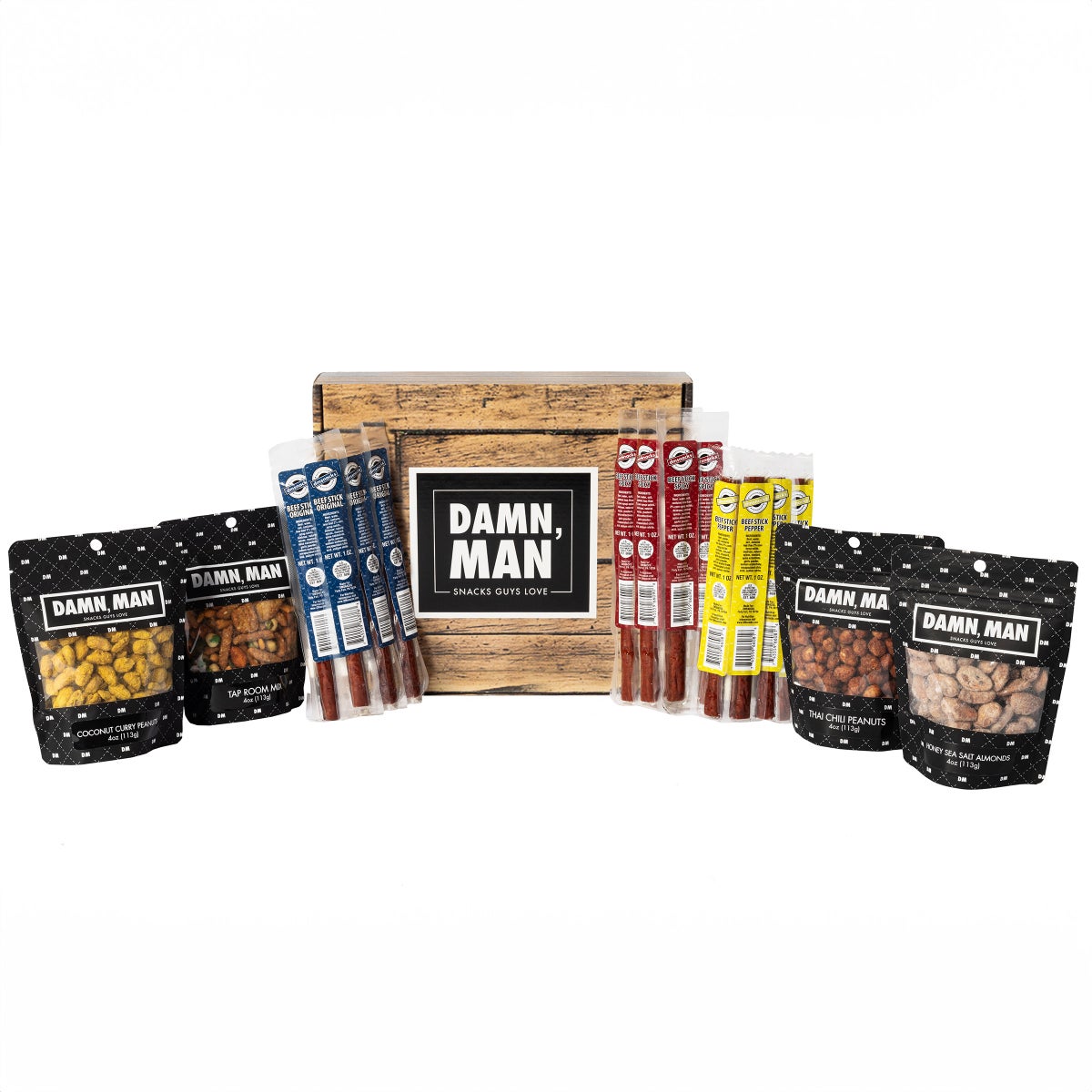 Assorted beef sticks in snack gift box