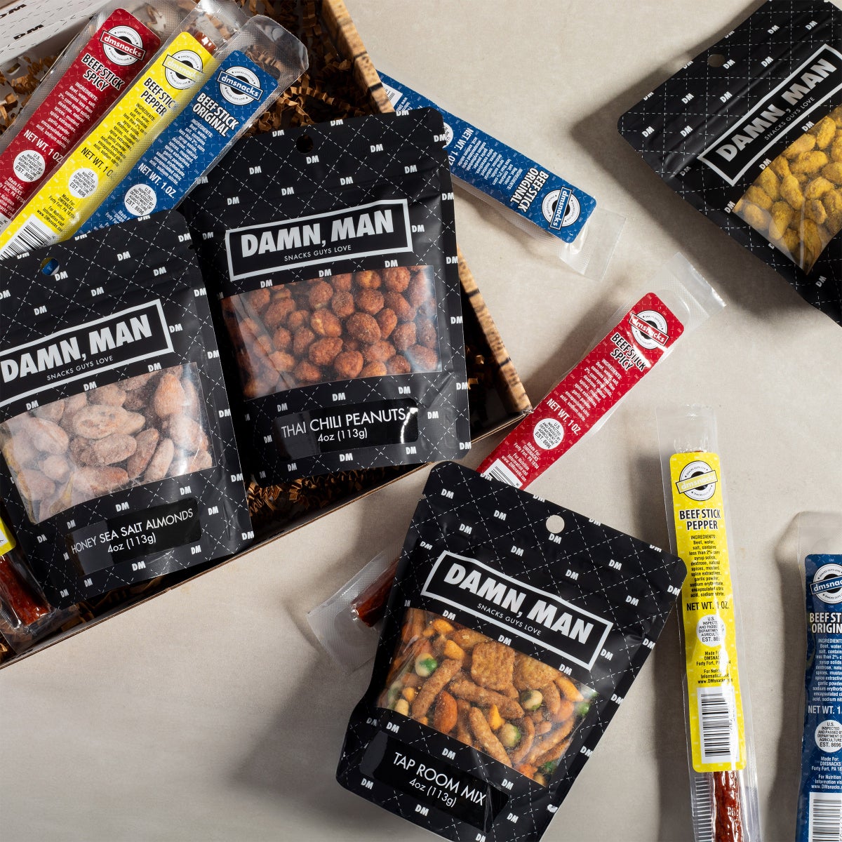 Honey sea salt almonds in gift box