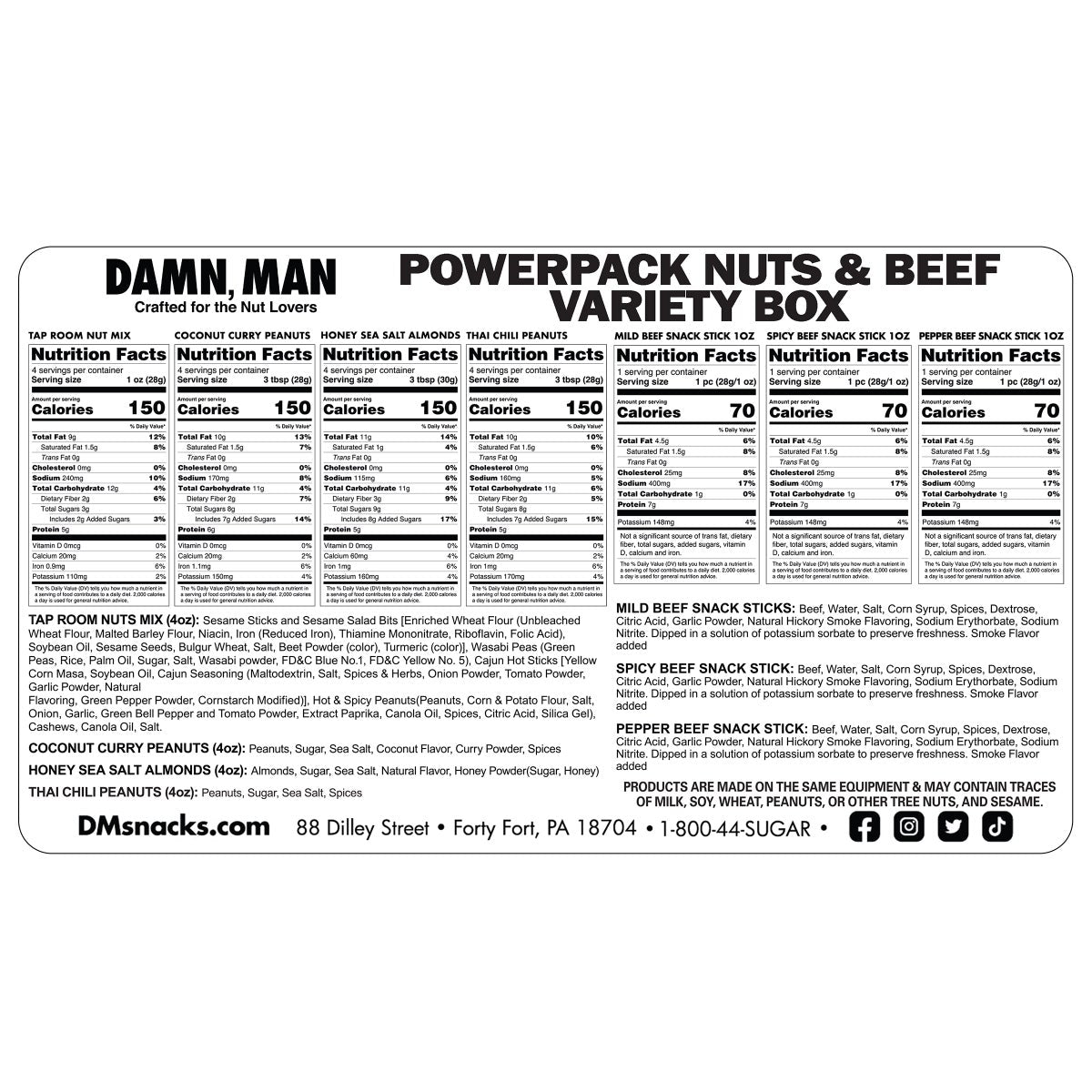 28 oz meat and nut gift box packaging