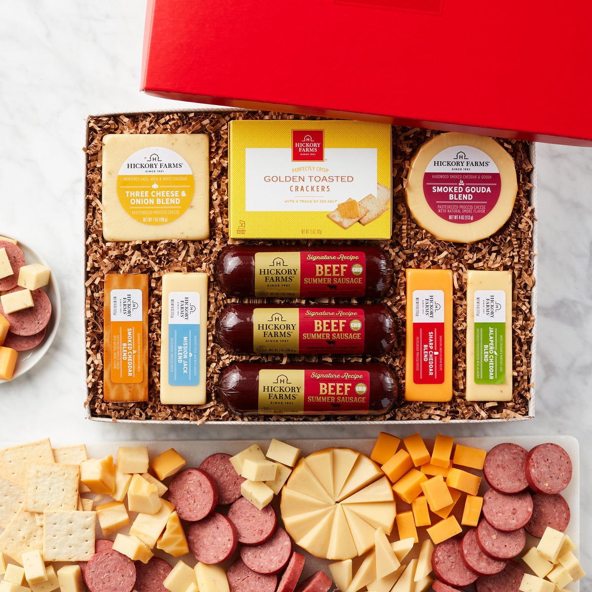 Hickory Farms Traditional Gift Box with savory snacks