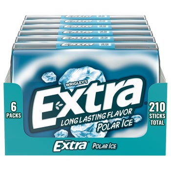 Wrigley's Extra Sugar Free Polar Ice gum mega pack 6-count