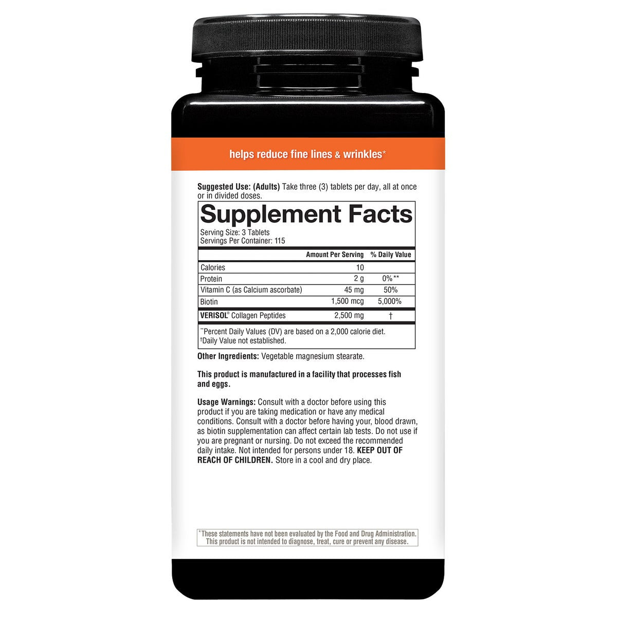 Youtheory concentrated effect collagen supplement front label