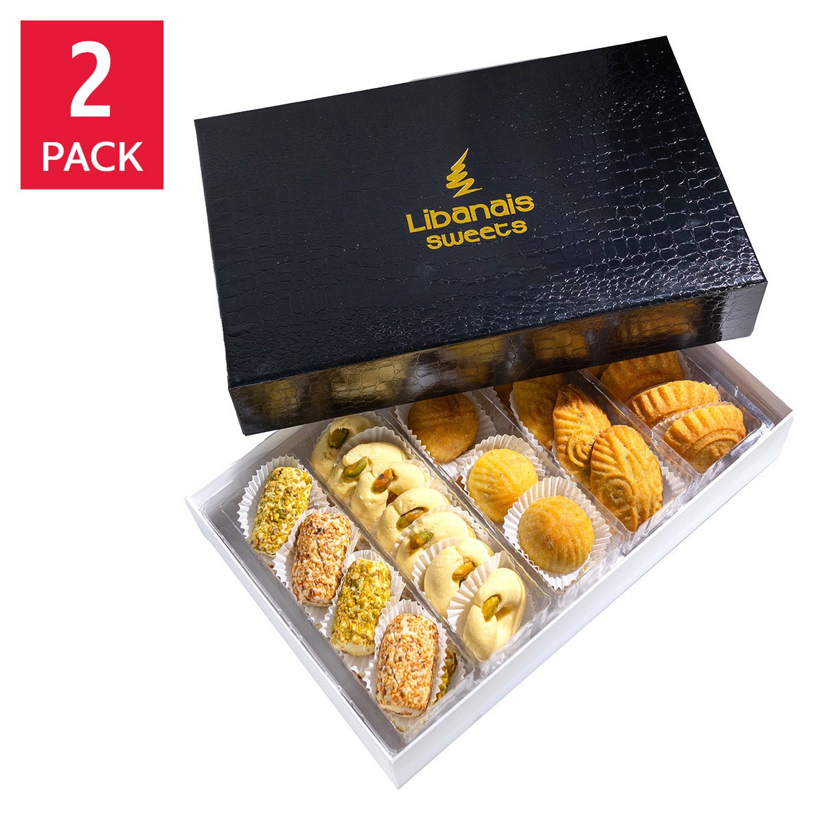 Libanais assorted maamoul and ghraybeh cookies 2 pack