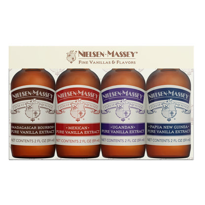 Four-bottle vanilla extract gift set by Nielsen-Massey