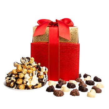 Jelina Chocolatier Winter Wonderland chocolate gift tower