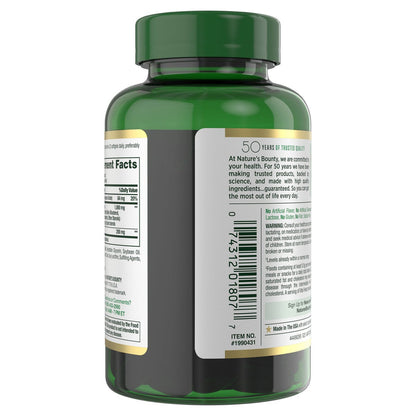 Nature's Bounty 120 count dietary supplement bottle