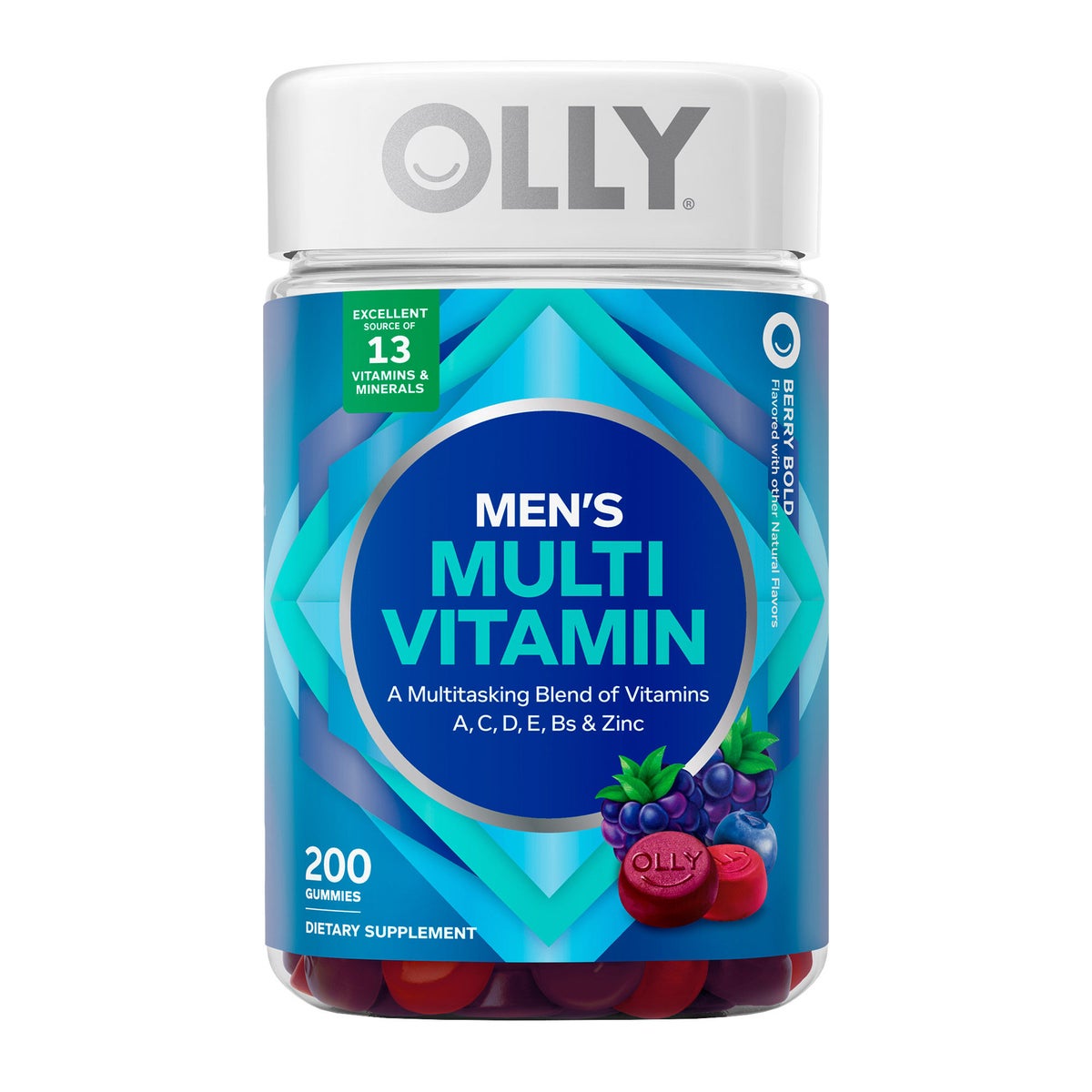 OLLY Men's Multivitamin Gummy 200 count bottle