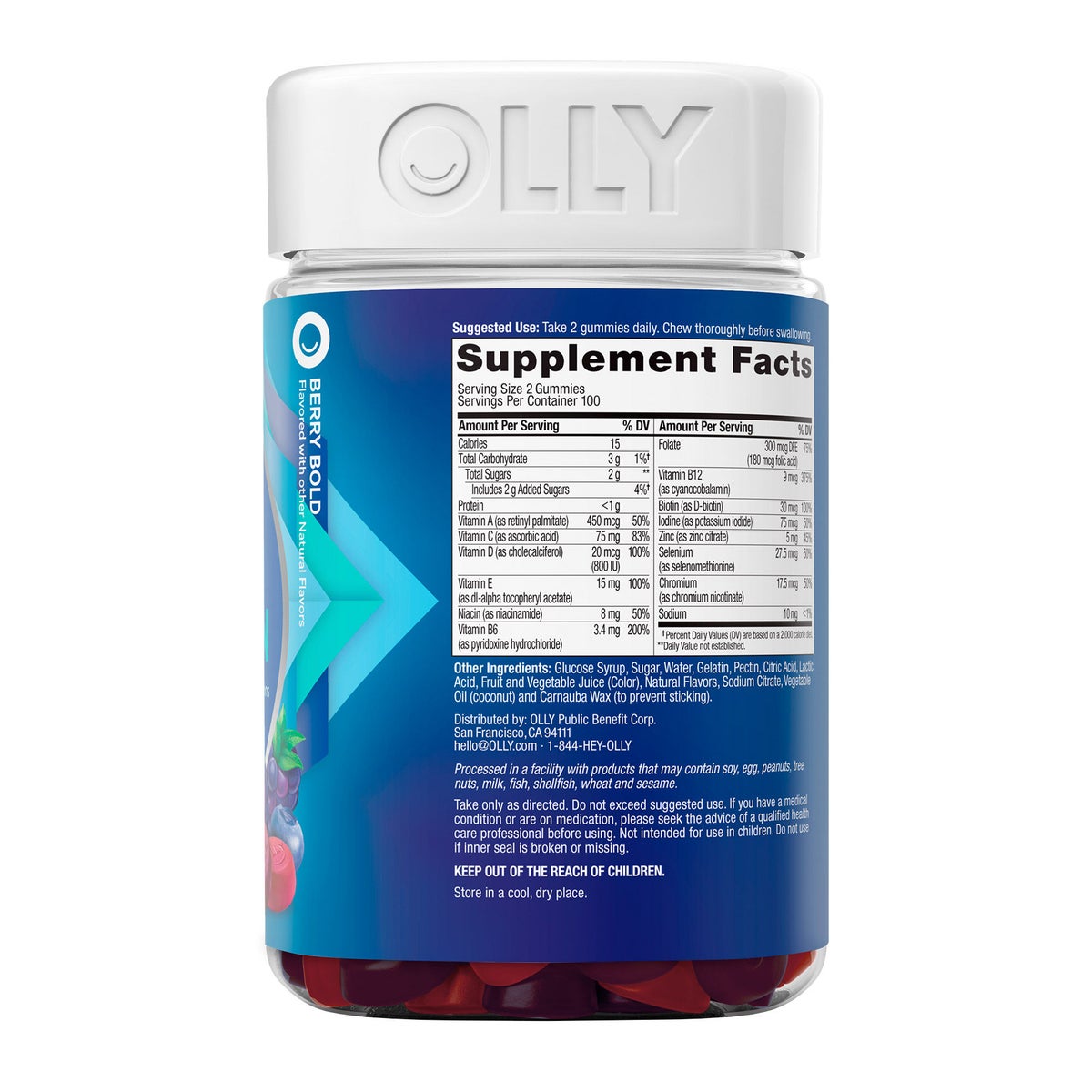 OLLY multivitamin gummy supplement for men