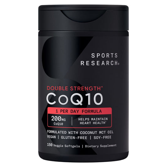 Sports Research CoQ10 200mg 150ct supplement bottle