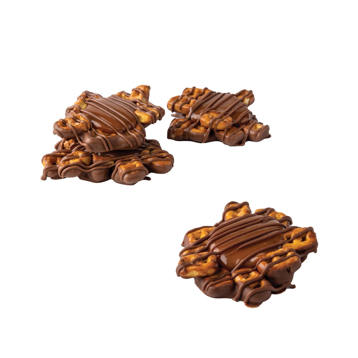 Caramel and brownie Snappers chocolate pieces