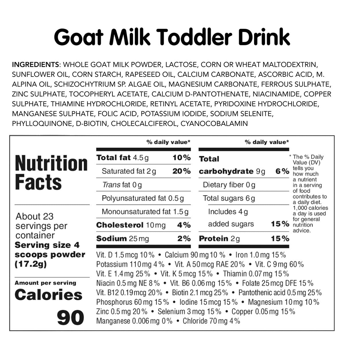Holle 14.1 oz goat milk tins for toddlers