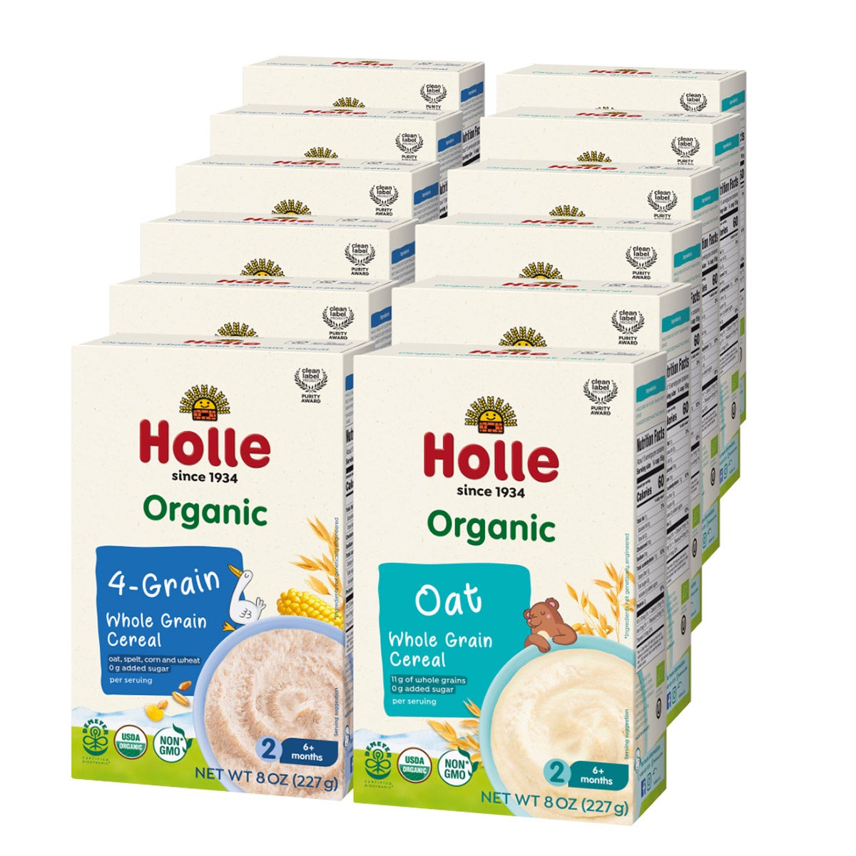 Holle organic whole grain baby cereal bundle