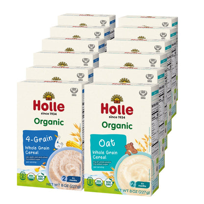 Holle organic whole grain baby cereal bundle