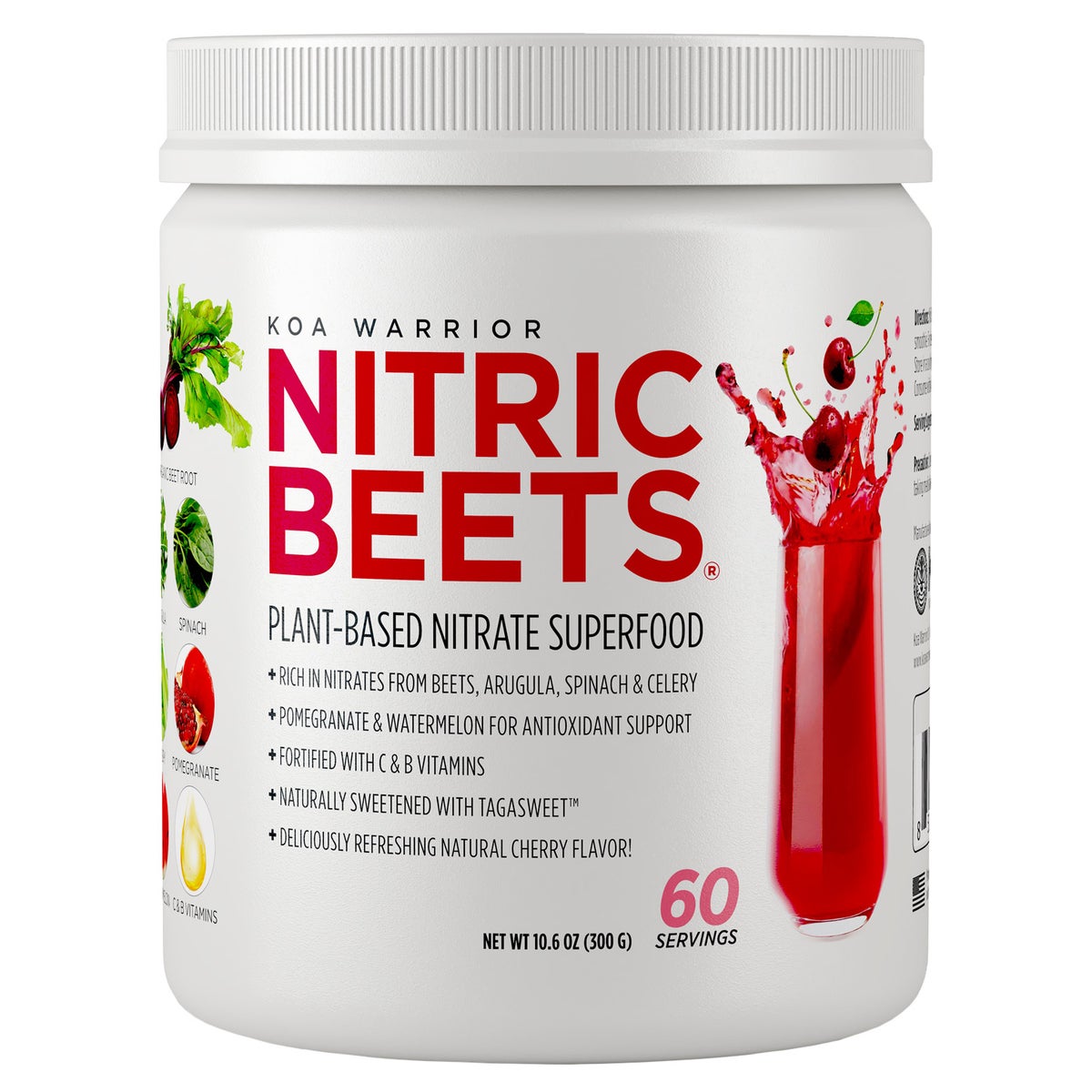 Koa Warrior Nitric Beets plant-based superfood mix 10.6 oz