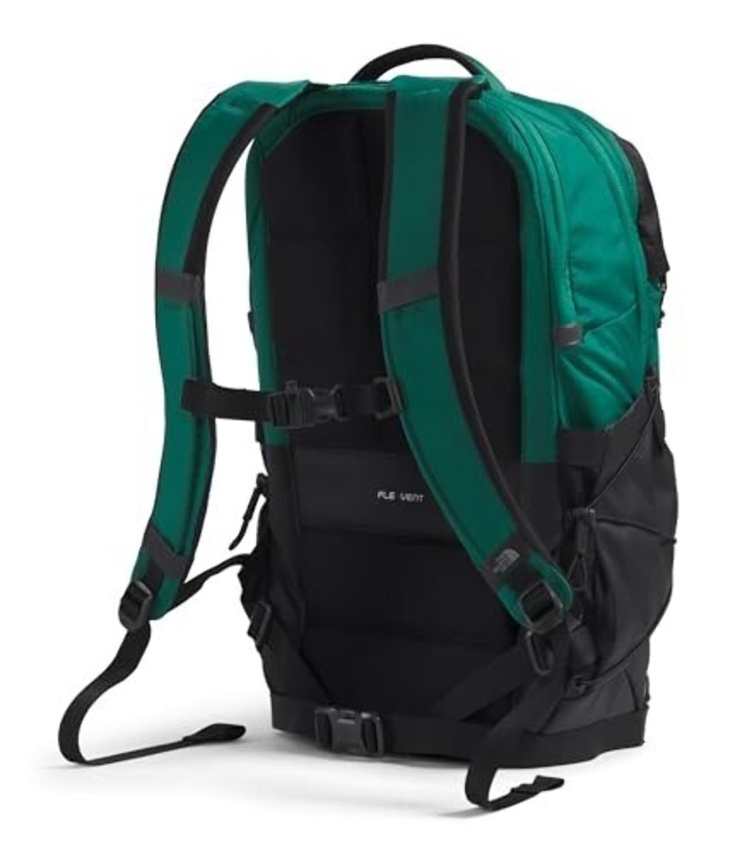 The North Face Borealis backpack side pocket and laptop compartment