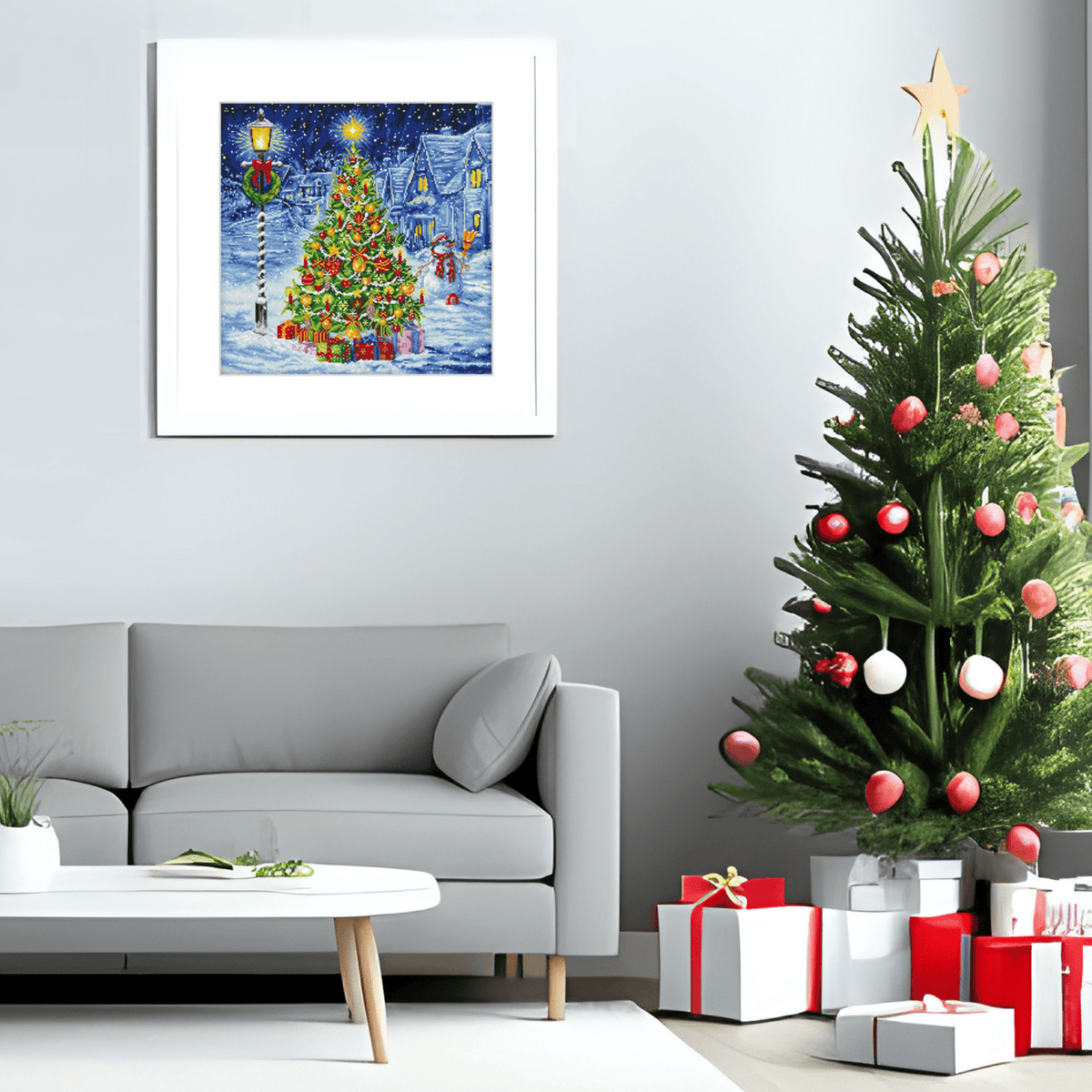 DIAMOND DOTZ sparkling Christmas tree artwork